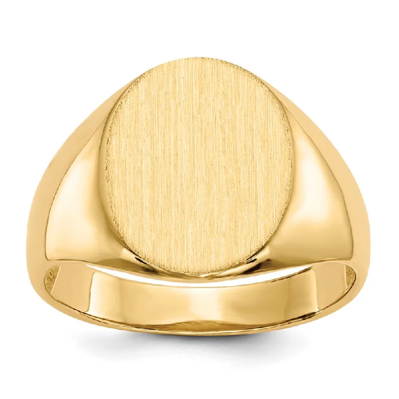 10k Yellow Gold 16.0x12.5mm Open Back Men's Signet Ring