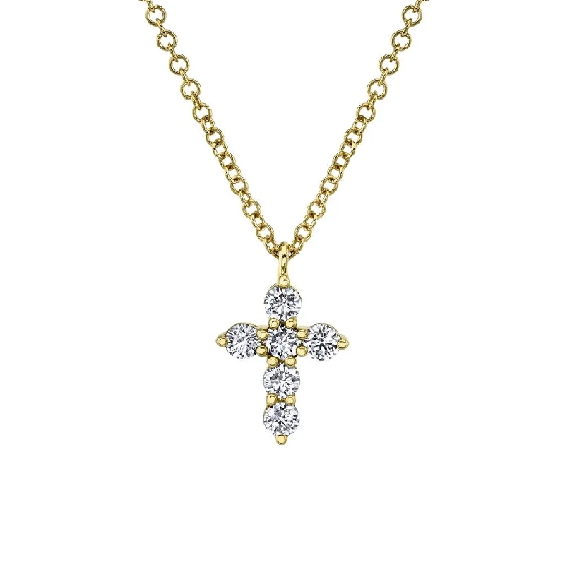 Shy Creation Diamond Cross Necklace