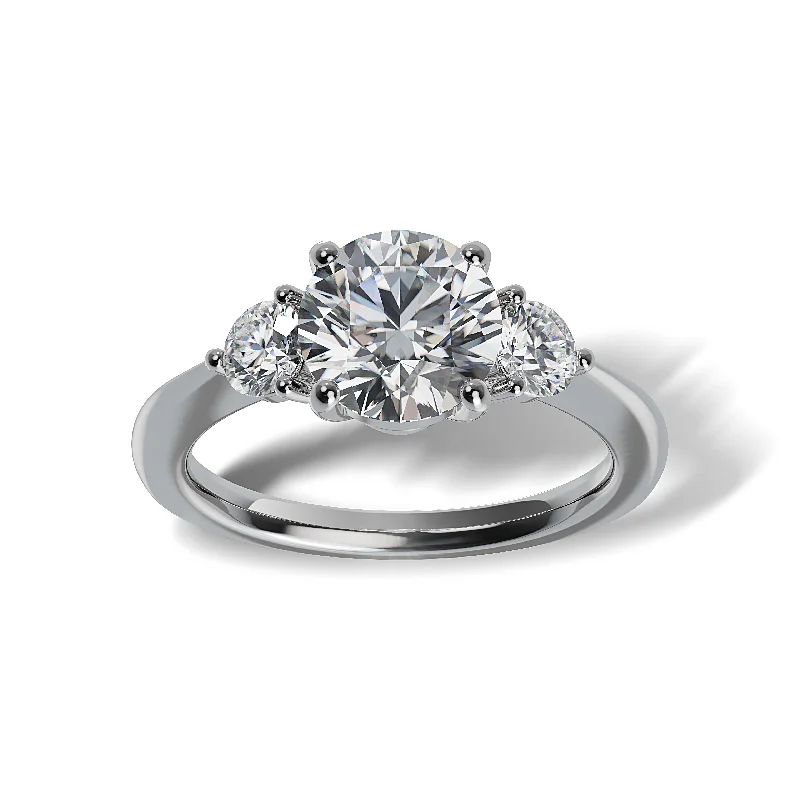 Lab Grown Diamond Three Stone Engagement Ring