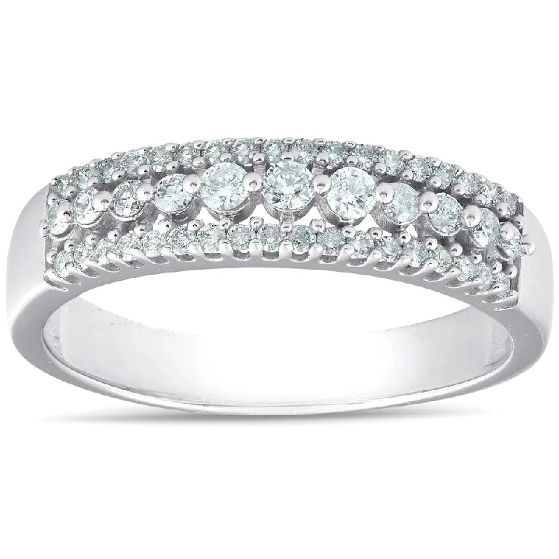 1/3 carat Diamond Wedding Ring 10K White Gold