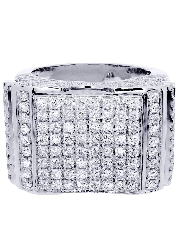 White Gold Mens Diamond Ring| 5.23 Carats| 19.18 Grams