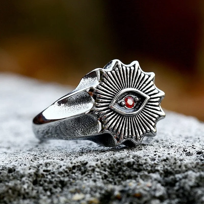 Men's Punk Evil Eyes Ring