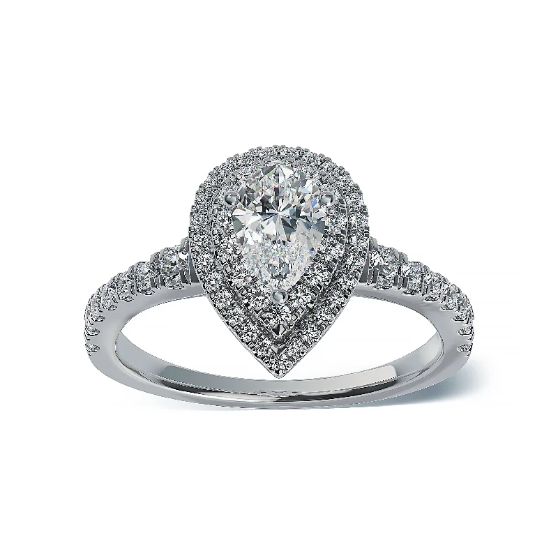 Lab Grown Diamond Halo Engagement Ring