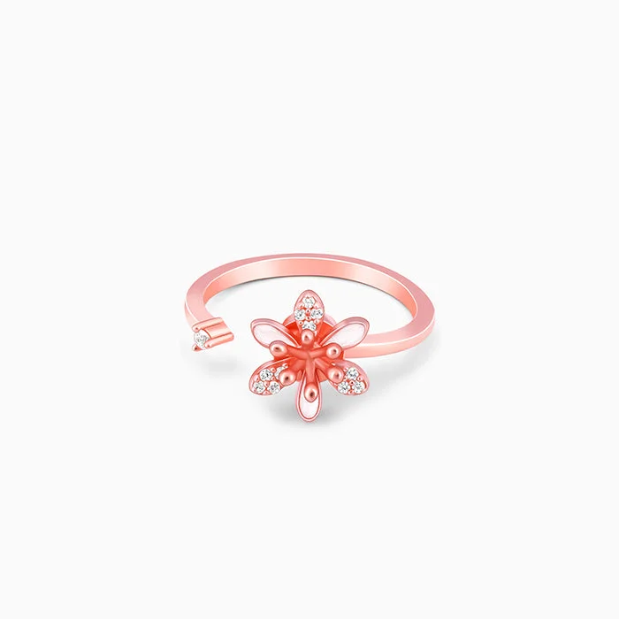 Rose Gold Cherished Safed Musli Spin Ring