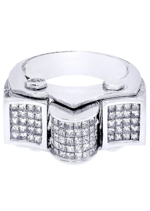 White Gold Mens Diamond Ring| 2.69 Carats| 17.59 Grams