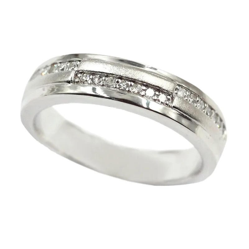 925 Sterling Silver Diamond Band Ring