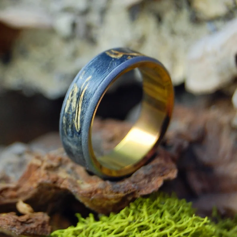 Sublimation Alchemy | Men's Black Box Elder Wood & Titanium Wedding Ring