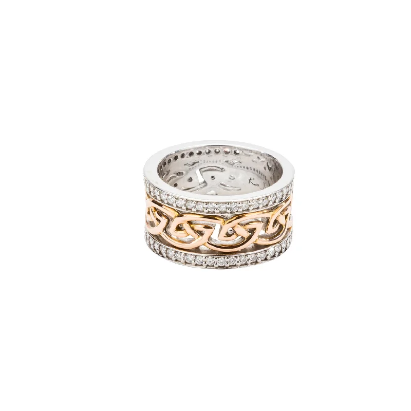 14k Rose Gold and Diamond Eternity Knot "Aylith" Ring