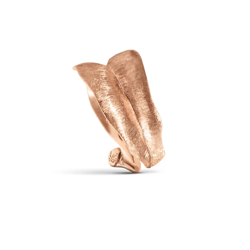 Medium Leaves 18K Rosegold Ring