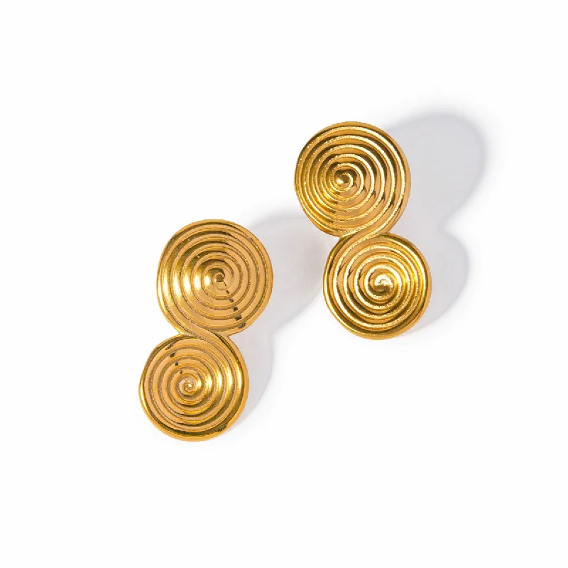 Gilded Coil Earrings