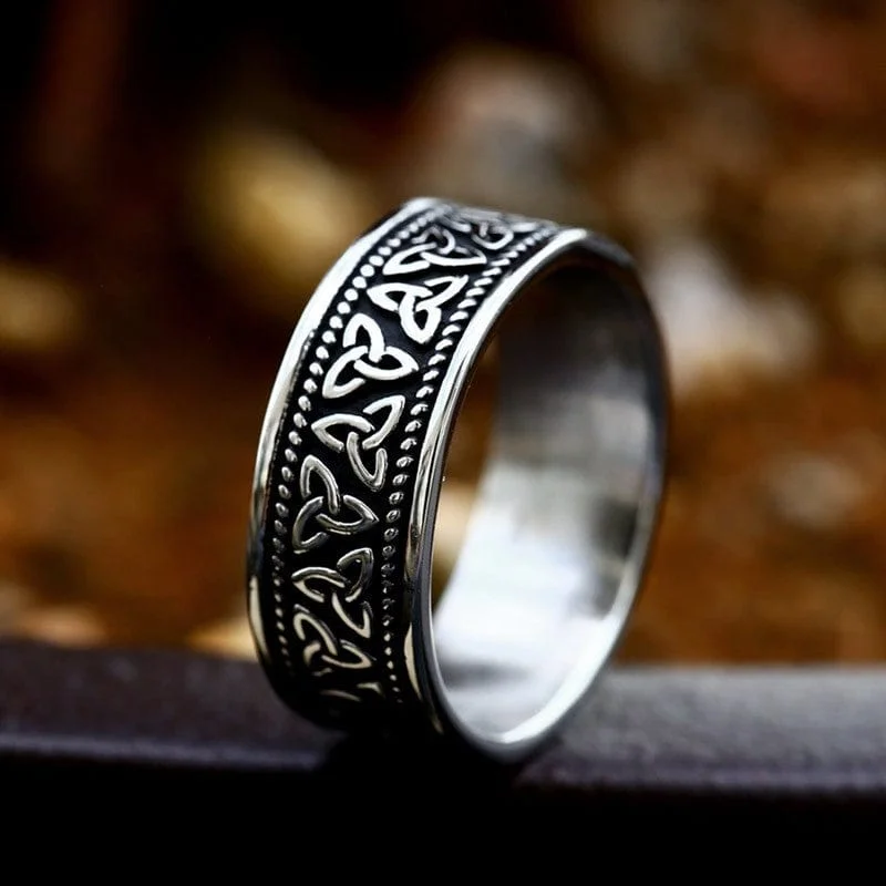 Men's Punk Viking Celtic Knot Ring