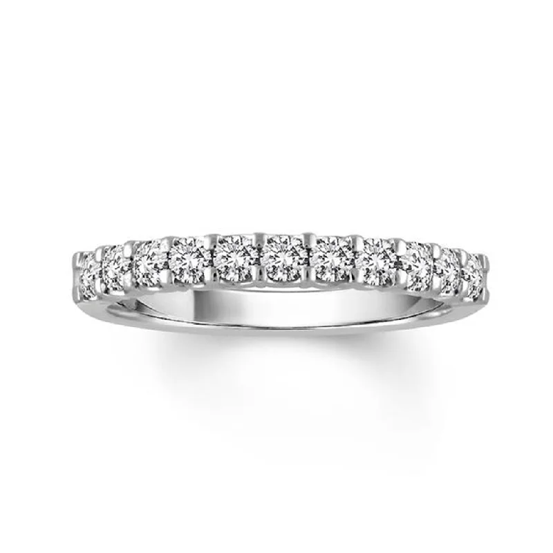 14K White Gold Half Anniversary Diamond Ring