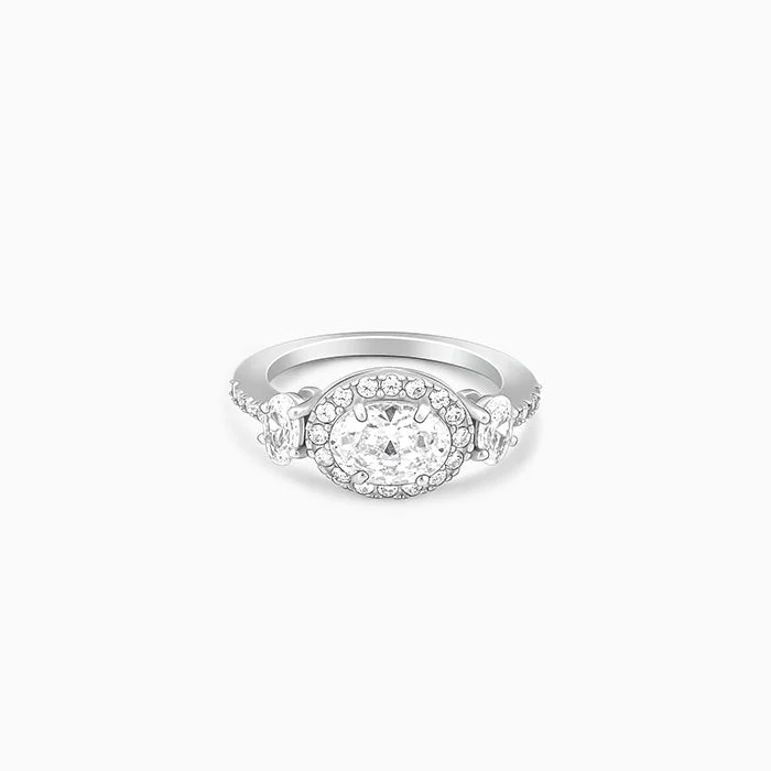 Silver Celestial Zircon Ring