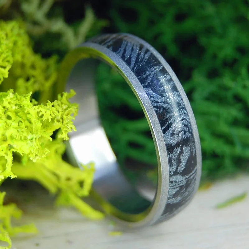 Silver Burst Sandblast | Men's Steel & M3 Wedding Ring