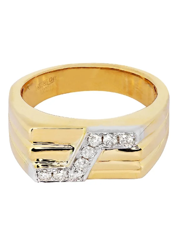 Mens Diamond Pinky Ring| 0.28 Carats| 8.73 Grams