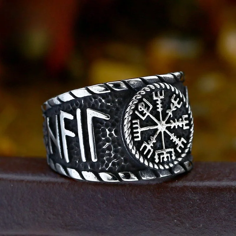 Men's Punk Viking Rune Ring