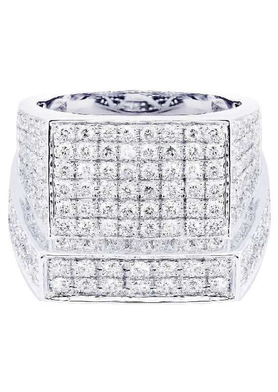 White Gold Mens Diamond Ring| 2.28 Carats| 14.32 Grams