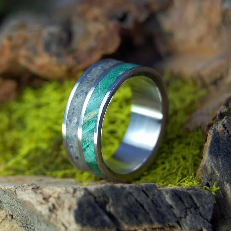 Race Point | Men's Beach Sand & Wood Wedding Ring