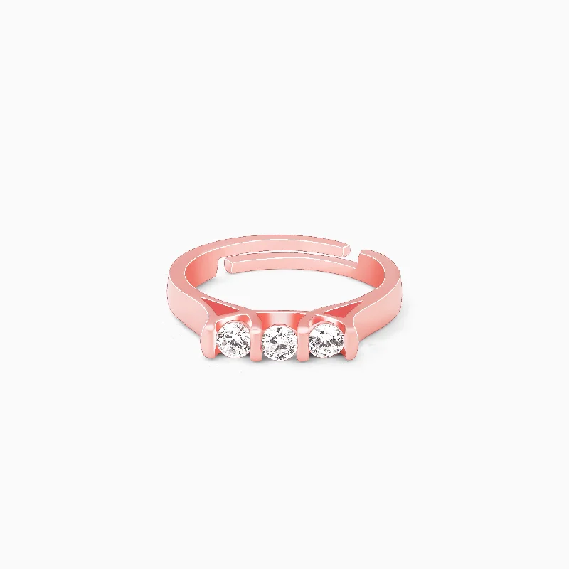 Rose Gold Triple Shine Ring