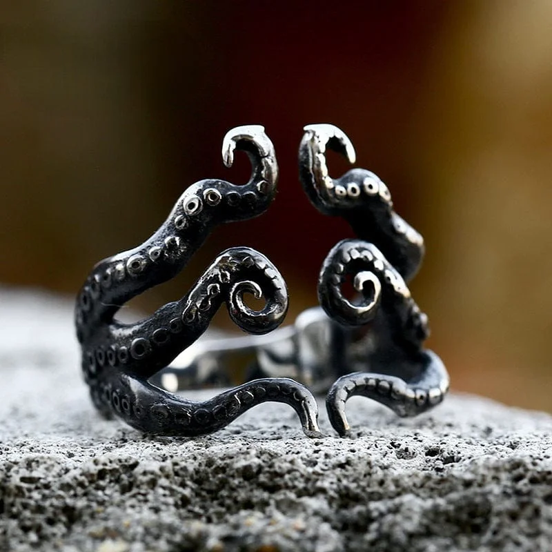 Men's Punk Octopus Tentacle Ring