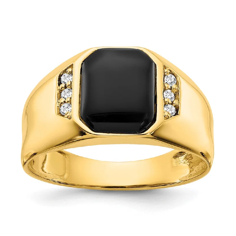 10k Yellow Gold AA Diamond Ring