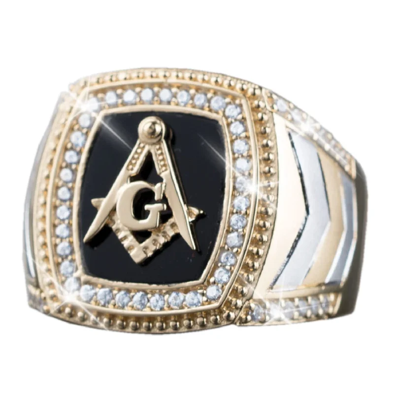 Onyx Masonic Ring