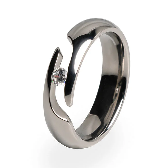 Eclipse Journey Cut Titanium Ring