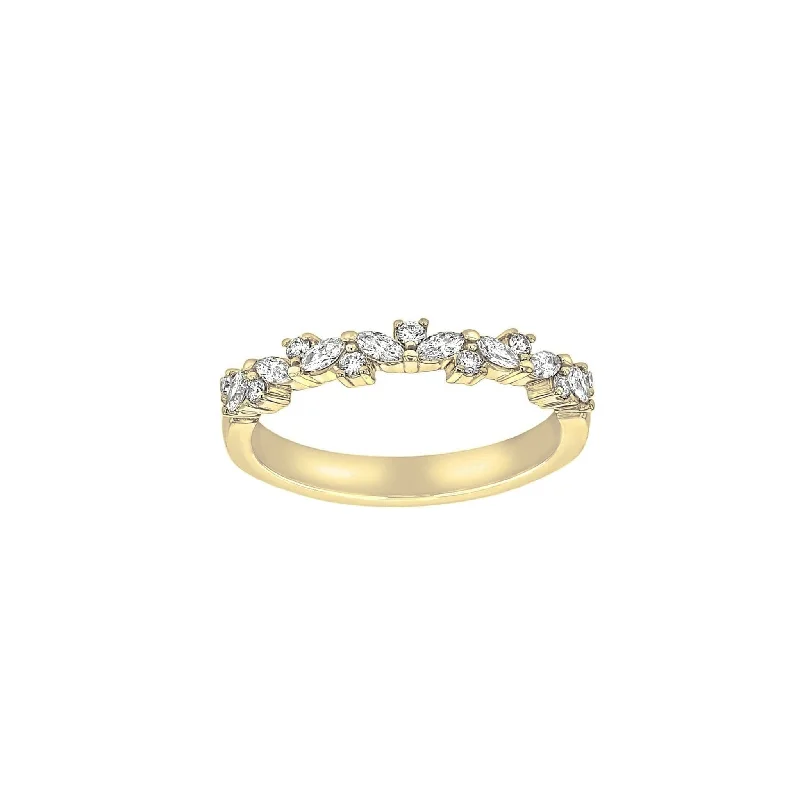 Eleni Luxe Diamond Band - Natural Diamonds - 9K Yellow Gold - Size K 1/2