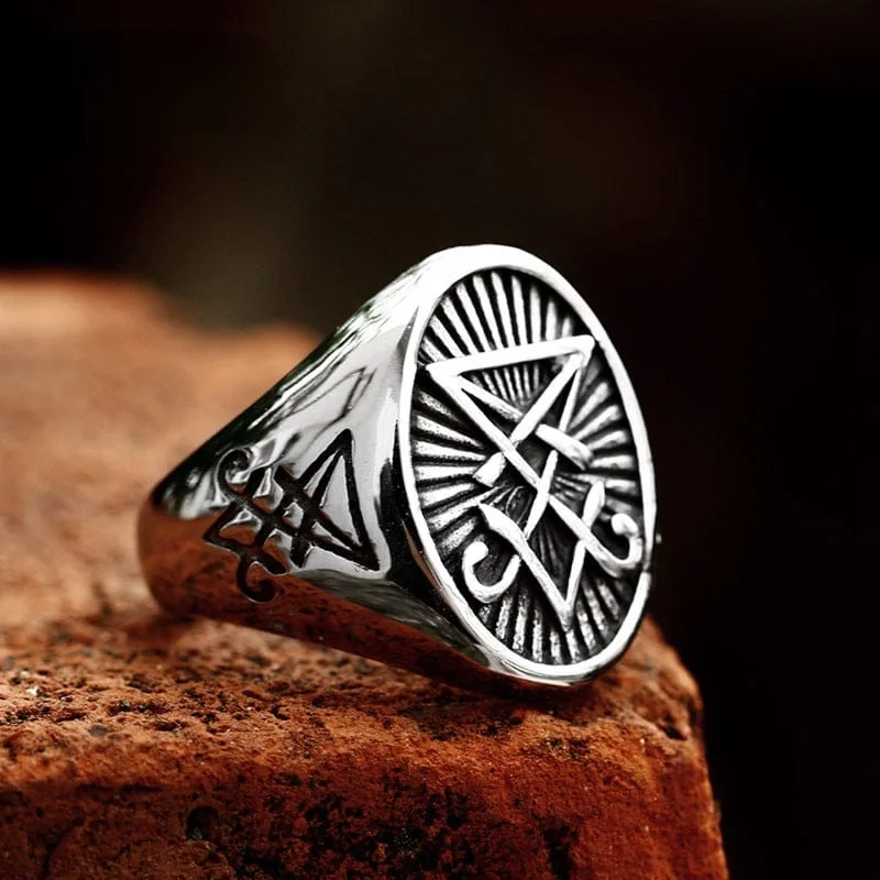 Men's Punk Viking Letter Ring