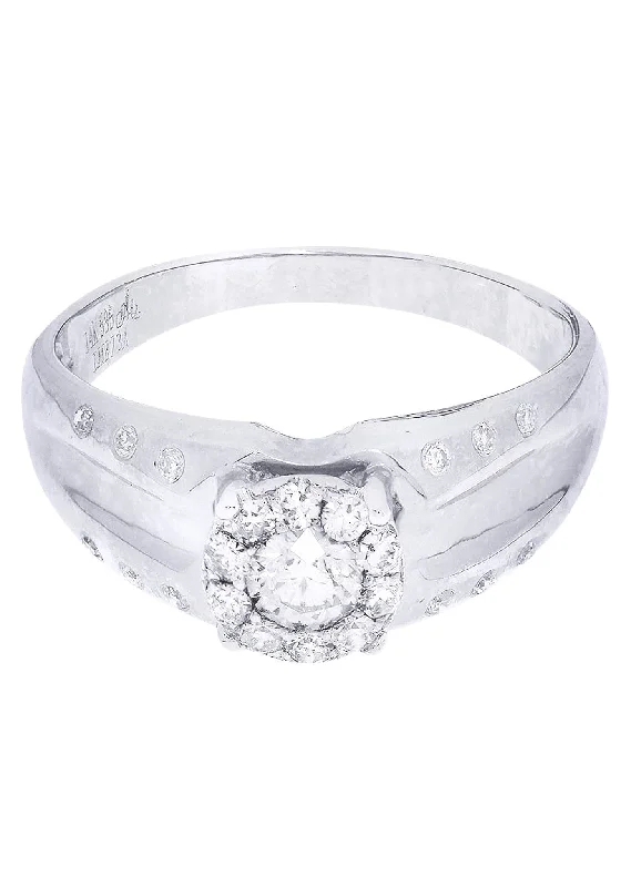 White Gold Mens Diamond Ring| 0.65 Carats| 6.53 Grams