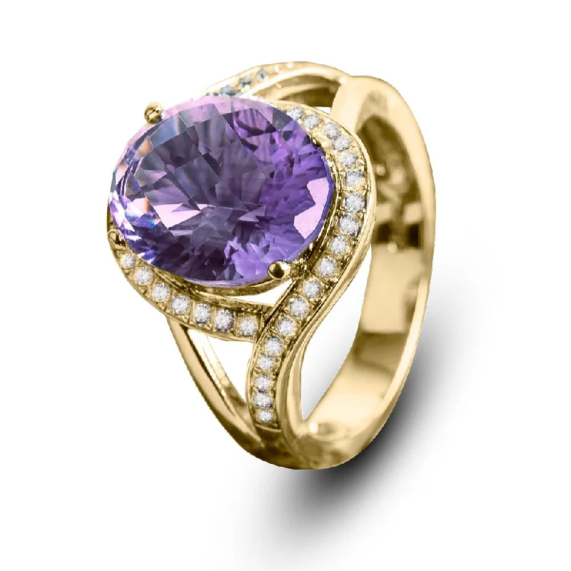 Ladies' Enrobed Amethyst Ring