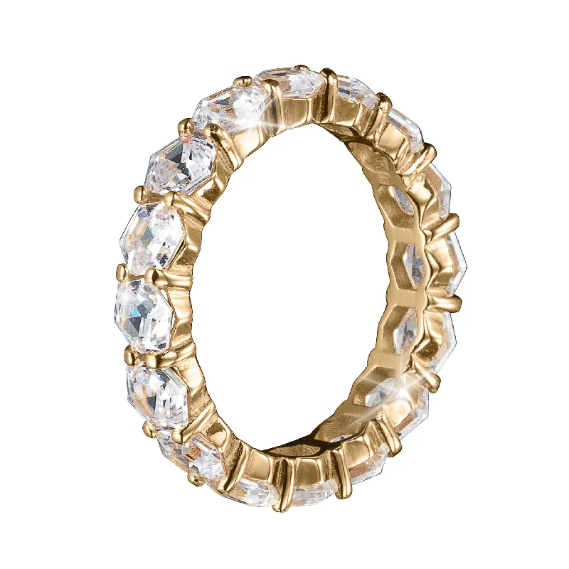 Hexagon Harmony Eternity Ring