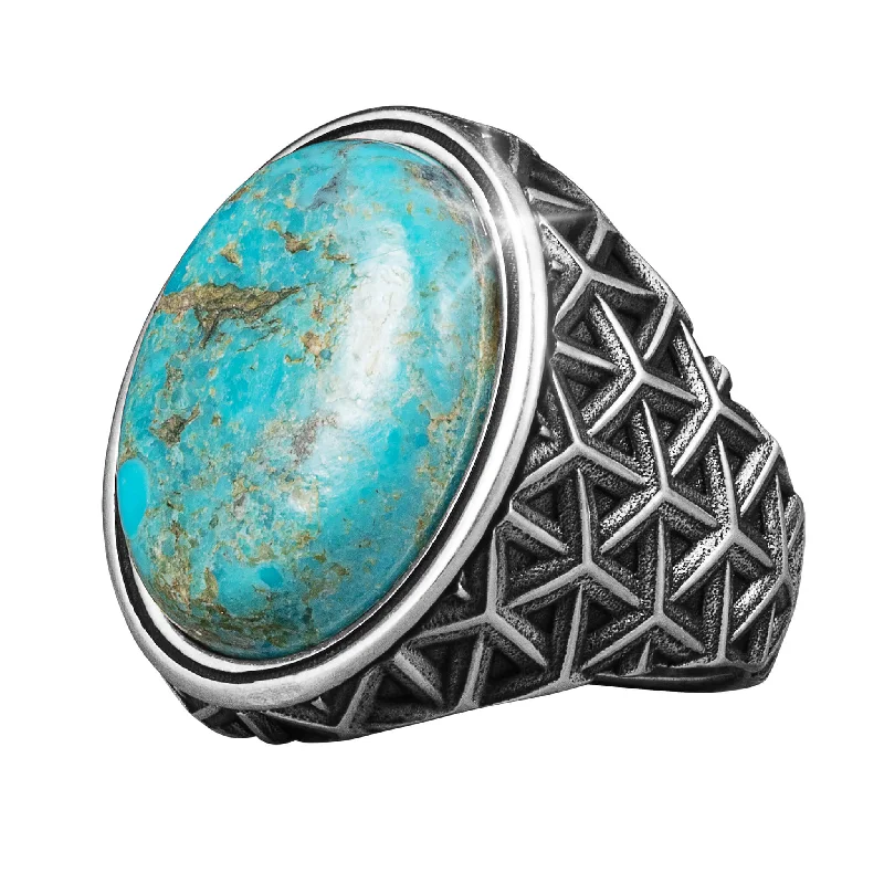 Turquoise Tornado Men's Ring