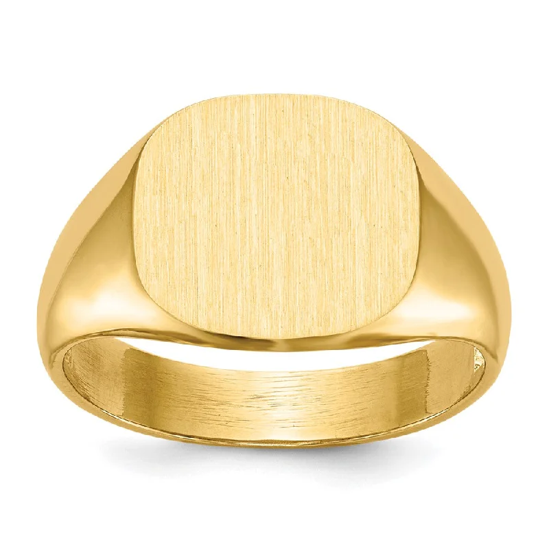 10k Yellow Gold 12.0x13.5mm Open Back Men's Signet Ring