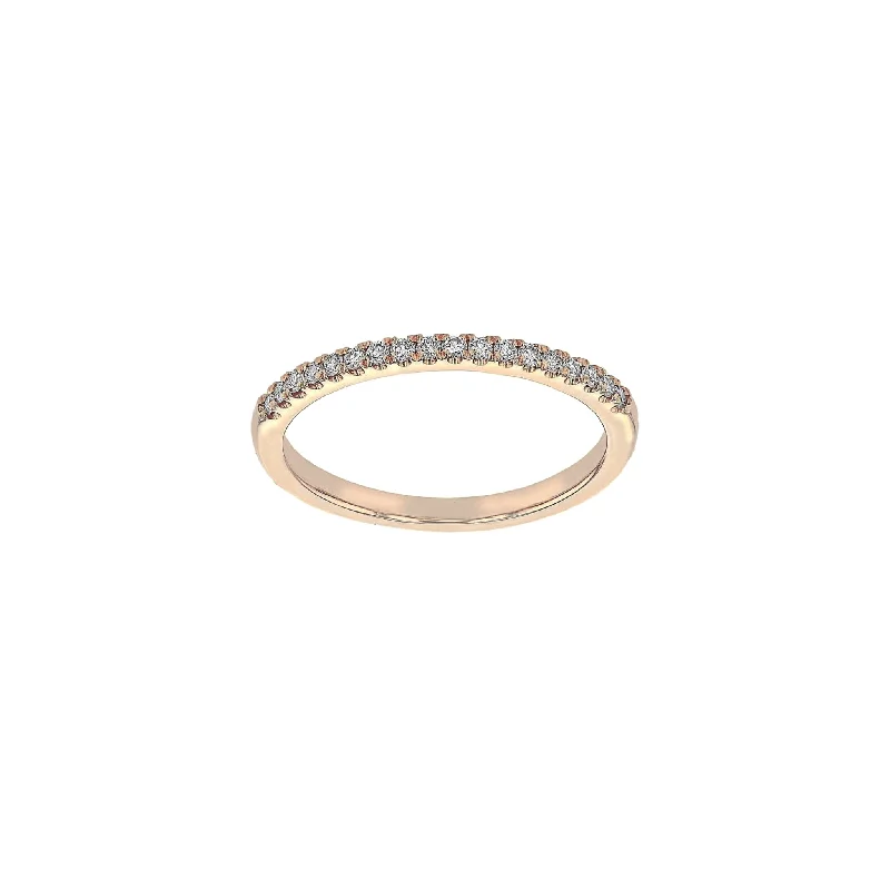 Natural Rose Gold Fine Lavish Diamond Band - Size L