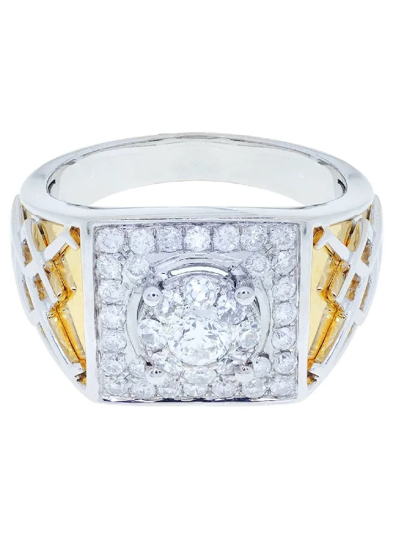 White Gold Mens Diamond Ring| 0.92 Carats| 10.56 Grams