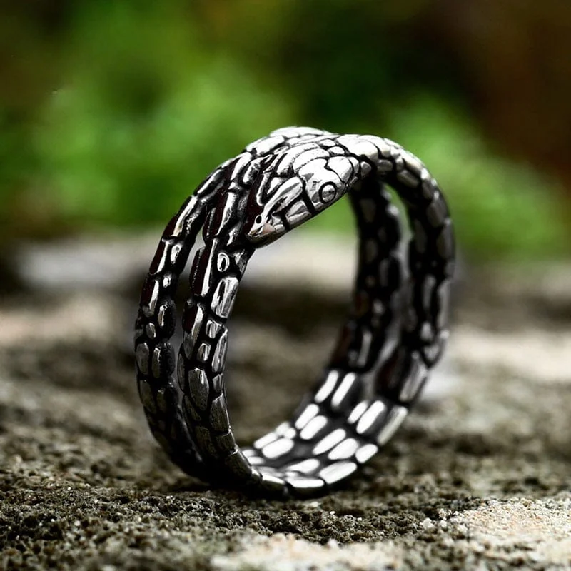 Men's Punk Snake Ring