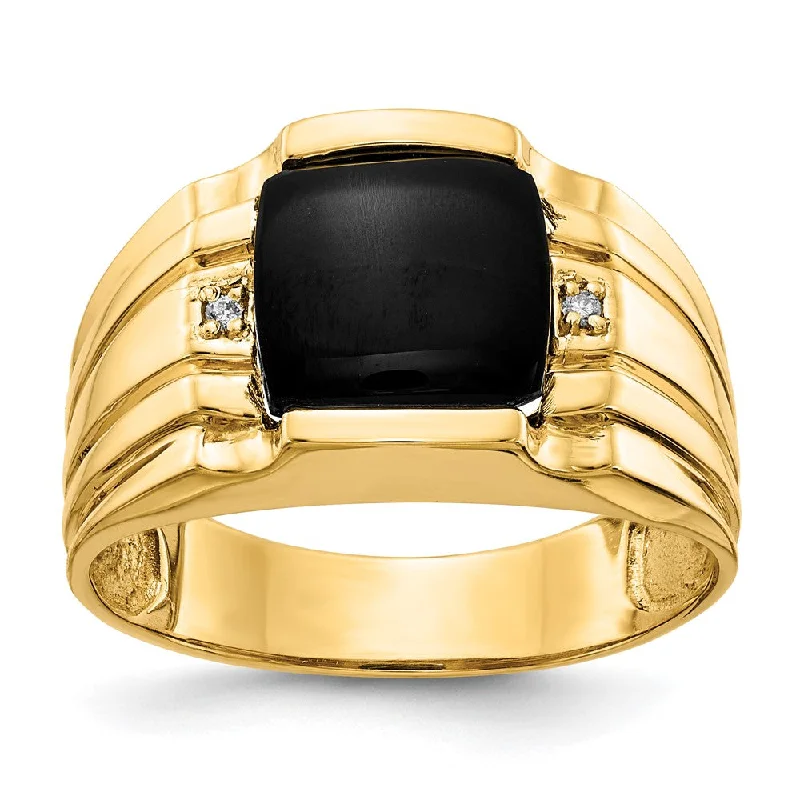 10k Yellow Gold AA Diamond men's ring