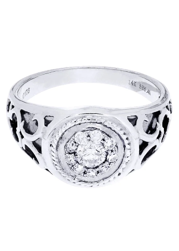 White Gold Mens Diamond Ring| 0.53 Carats| 6.28 Grams