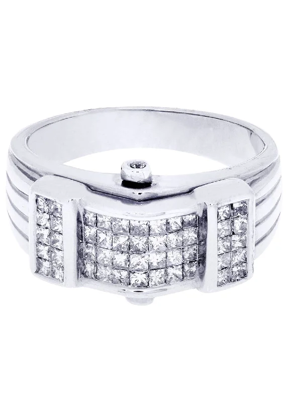 White Gold Mens Diamond Ring| 0.89 Carats| 9.94 Grams