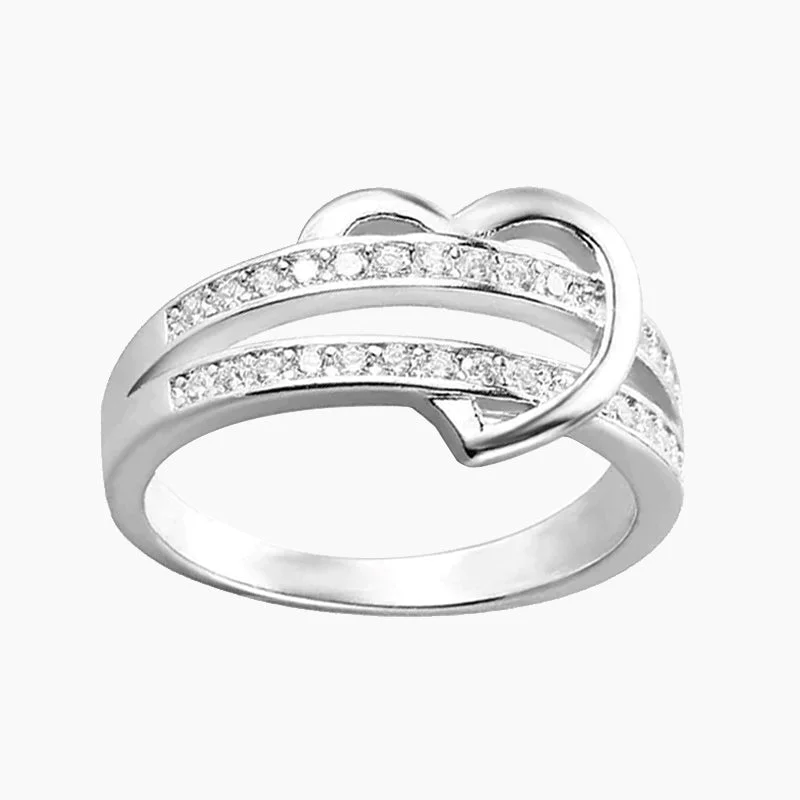 Simple Heart Shaped Ring in 925 Sterling Silver