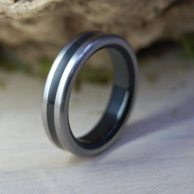 Black Faith | Men's Onyx & Titanium Wedding Ring