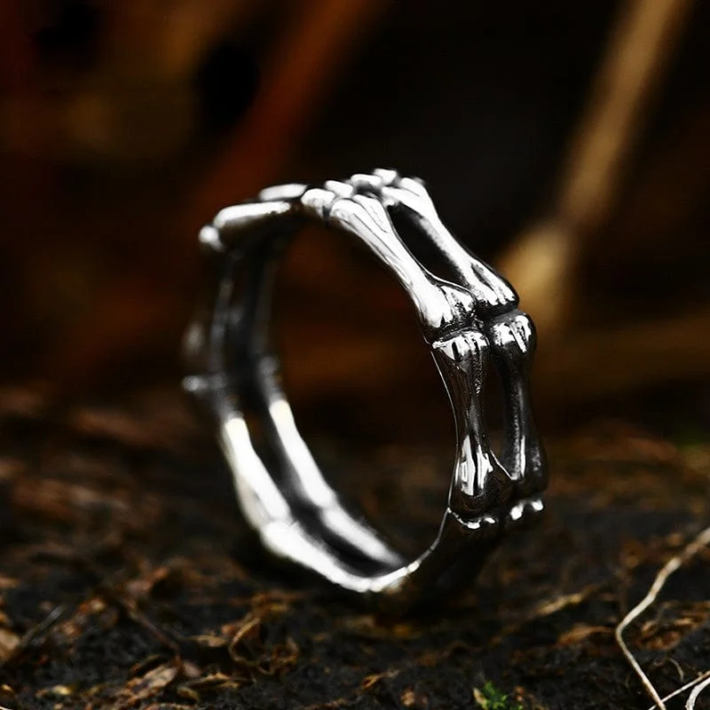 Men's Punk Skull Bone Ring