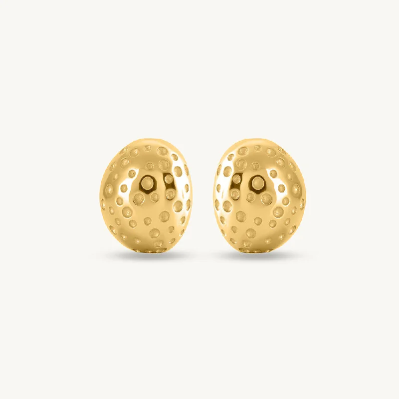 Golden Crater Earrings