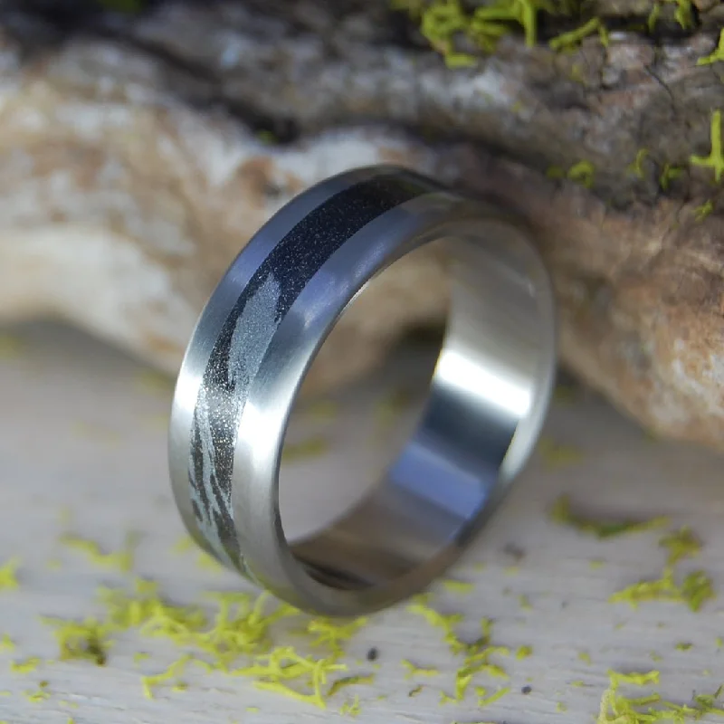 The Man They Call Z | Men's Titanium, Mokume Gane & Zirconium Wedding Ring