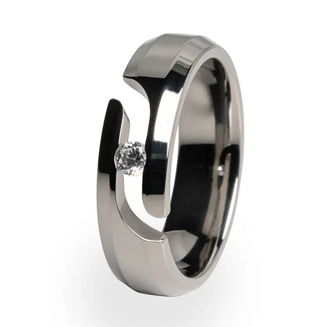 Ascent Journey Cut Titanium Ring