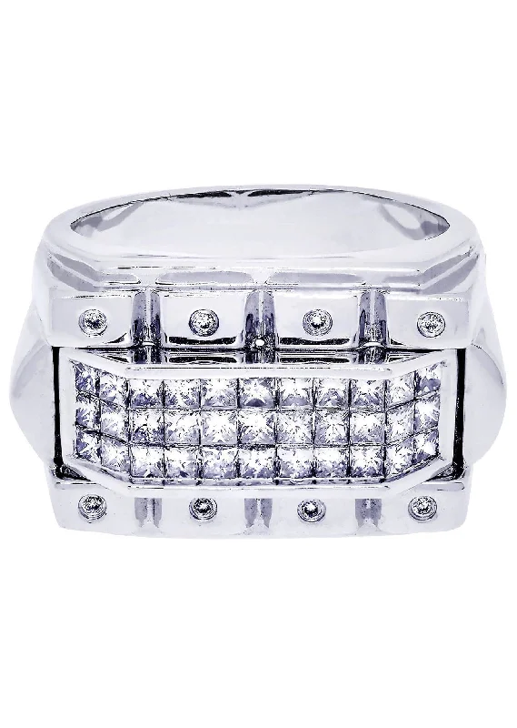 White Gold Mens Diamond Ring| 1.33 Carats| 13.87 Grams