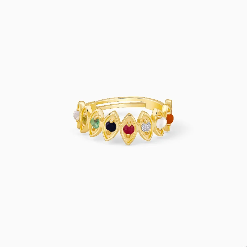 Golden Radiant Shine Ring