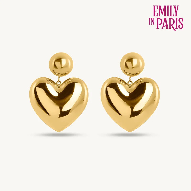 Heart of Gold Drop Earrings