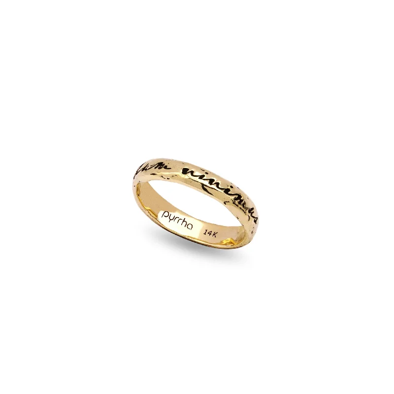 While We Live Let Us Live 14K Gold Poesy Ring